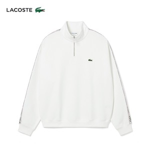 LACOSTE法国鳄鱼男士23新款百搭白色卫衣外套
