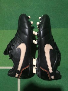 全新正品带原盒2006年耐克小罗FG牛皮足球鞋40.5码41