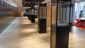 全新展柜出租 玻璃展示柜 铝料展柜  高低玻璃柜出租工厂 产