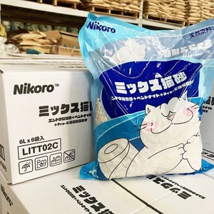 【现货速发】妮可露猫砂混合猫砂2.5kg*6包（一箱）豆腐膨