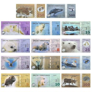 全新经典纪念UNC北极14张大全套塑料钞商业纪念钞北极熊珍惜