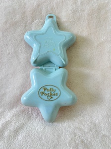 1992年 Polly pocket  淡蓝色时尚服装秀盒子