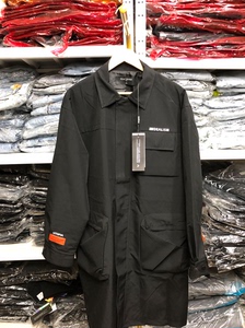 S-XL码 全新太平鸟休闲风衣、男冲锋衣面料风衣外套、男黑色