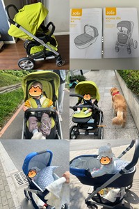 Jole巧儿宜婴儿推车➕婴儿睡箱提篮（含雨罩和挡风罩），大轮