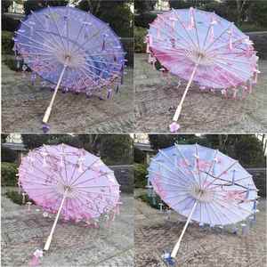 儿童小号油纸伞幼儿中国风汉服摄影女童古装舞蹈伞装饰吊顶绸布伞