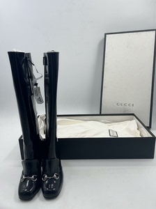 古驰 Gucci 马衔扣 漆皮 长筒靴 高筒靴 长靴子