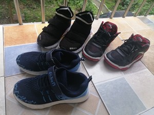 男童运动鞋篮球鞋，品牌：安踏、时尚小鱼和博士牛各一双，36码