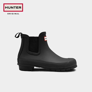 Hunter雨鞋 英国经典中跟厚底切尔西款式 哑光