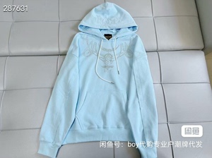 新款特价BOYLONDON卫衣情侣款22新品宝蓝色LOGO烫