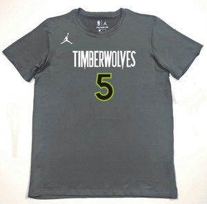 NBA明尼苏达森林狼队5号爱德华兹运动篮球球员短袖T恤