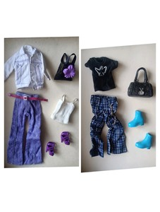 芭比娃娃衣服包括上衣，裤子，鞋子，包包，每套20元。