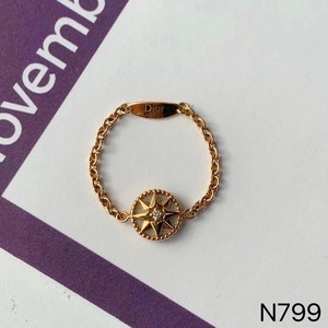 Dior 迪奥八芒星单钻罗盘戒指，56号，优惠出。N799