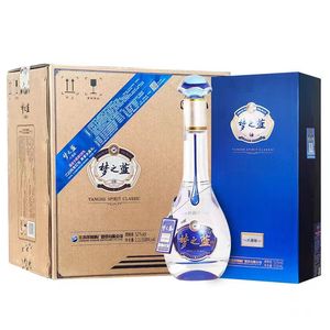 洋河梦之蓝M3水晶版52度绵柔型白酒550ml*4瓶整箱装商务宴请