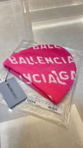 全新正品-Balenciaga巴黎世家 粉色logo 冷帽