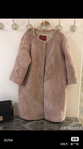 伊卡狐女士中长款羊剪绒大衣，高级粉衬肤色，专柜一千多入，便宜