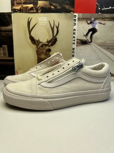 VANS OLD Skool 低帮翻毛皮侧拉链休闲板鞋