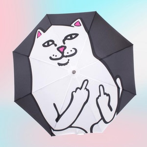 RipNDip雨伞 中指猫遮阳伞 Lord贱猫创意透明户外直