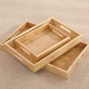 托盘餐用竹质木托盘日式长方形创意木盘圆盘茶盘烧烤盘功夫茶具盘