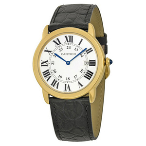 [9.5新]卡地亚RONDE系列8K黄金石英男女通用中性手表W6700455