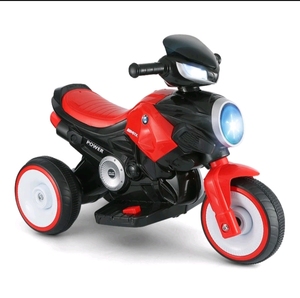 锋达FD速暴电动三轮可骑乘摩托车宝宝充电三轮车儿童玩具车红黄