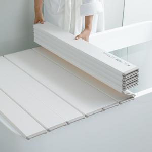 日本品质折叠浴缸盖板家用浴室置物架泡澡神器保温盖卫生间防尘盖