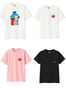 日本Uniqlo优衣库kaws芝麻街联名短袖T恤2018春夏