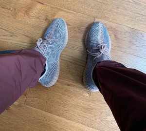 正品原盒 阿迪达斯椰子yeezy350 蓝棕褪色拼接大地色外