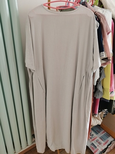 全新出口日单棉麻长袍连衣裙，墨绿色（已出）米灰色麻55%，粘