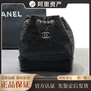 [9.9新]Chanel香奈儿Gabrielle黑金双肩包小号芯片款王心凌同款