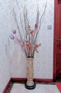 大型落地仿真花带花瓶欧式轻奢现代简约仿真植物假花摆件玄关客厅