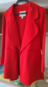 sirina诗瑞娜，欧洲皇室品牌，小码羊毛羊绒正红双面呢大衣