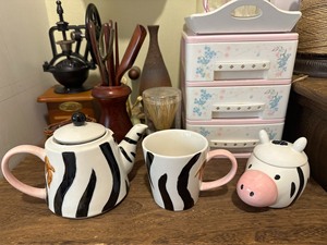 包邮 景德镇可爱卡通动物手绘釉下彩陶瓷茶具茶壶茶杯礼品套装