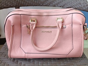 【出】Montagut梦特娇粉色斜挎手提包