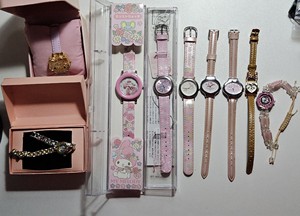 日本三丽鸥中古绝版手表  Kitty美乐蒂中古手表