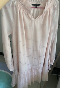 拉夏贝尔专柜正品春夏 连衣裙 雾纱粉/淡粉 低调的仙女裙 带