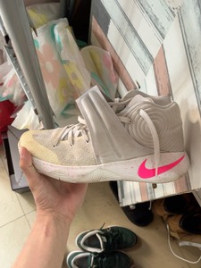 Nike/耐克耐克欧文2代篮球鞋42码官网id粉白色无盒正品