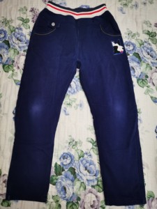 巴拉巴拉男童冬款加绒双层宝蓝色长裤，面料特别柔软，8成新，裤