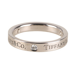 [9.8新]蒂芙尼TIFFANY女士白金色铂金950钻石戒指9号3钻石