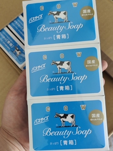 COW/牛乳石硷日本COW牛乳石碱香皂沐浴皂130g*3，全