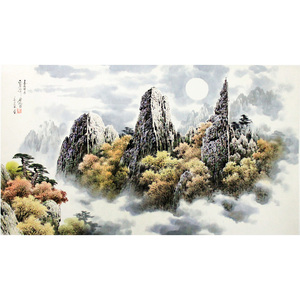 一级画家孙日国 《金刚山三仙岩》 装饰收藏7466