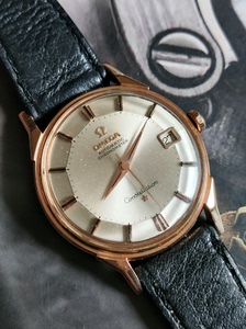 18k-欧米茄-星座全自动古董手表，表径34.4mm，八卦盘