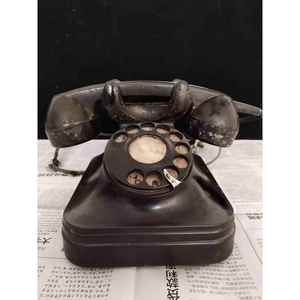 民俗老物件老式电话机手摇拨号拨盘磁石电话古董传呼