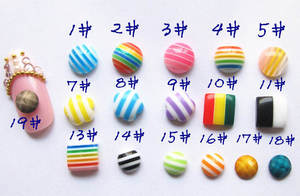 新品日系美甲饰品 树脂彩虹糖豆 可爱海军风 糖果 手机美容 多色
