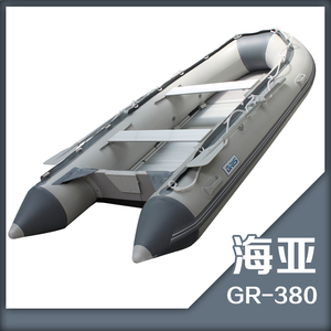 海亚冲锋舟充气橡皮艇加厚3.8米充气船5人6人钓鱼船皮划艇