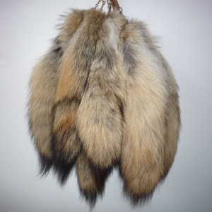 进口狼尾 狐狸尾巴皮草挂件包钥匙鞋帽挂件 35-40厘米自然色