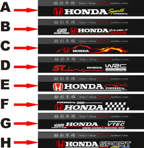 适用于本田车贴前挡贴纸思域锋范雅阁飞度CRV改装后档玻璃装饰贴
