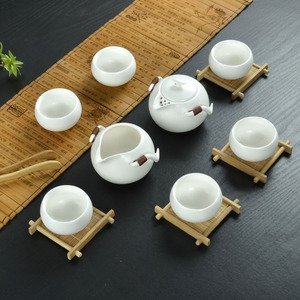 月白企鹅茶壶茶杯 套装瓷器整套茶具套装功夫天青定窑巧云组合