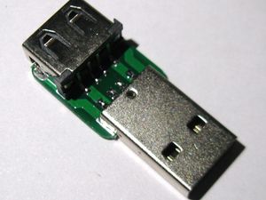 USB公转USB母 转换插 短接版或加苹果识别电阻 支持ipad 2A充电