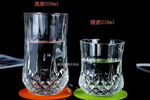无铅品质水杯玻璃杯时尚耐热透明茶杯果汁杯创意杯钻石杯啤酒杯