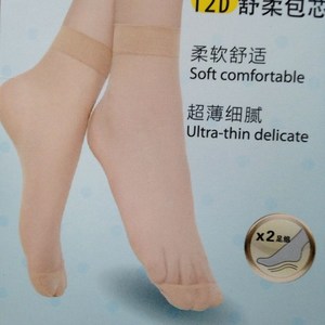 camalia脚尖加固 加美娜华高丝袜超薄包芯丝短袜子（2双装）01801